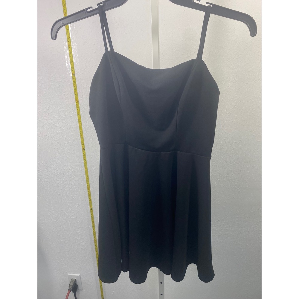 B. Smart Black Fit and Flare Skater Mini Dress Sweetheart Neck Size 11 J45UX377